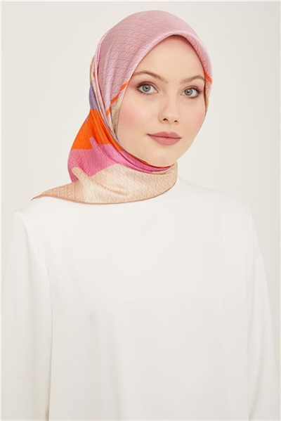 Armine Monogram Desenli Twill İpek Eşarp 24Ya9111 85 39