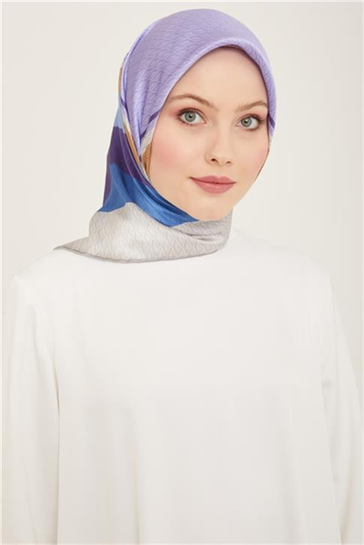 Armine Monogram Desenli Twill İpek Eşarp 24Ya9111 85 34