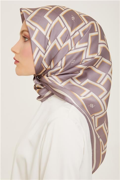 Armine Monogram Desenli Twill İpek Eşarp 24Ya9132 85 04