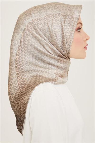 Armine Monogram Desenli Twill İpek Eşarp 24Ya9104 52 33