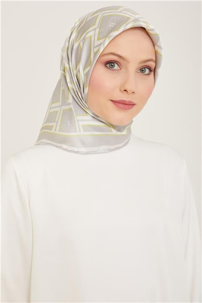 Armine Monogram Desenli Twill İpek Eşarp 24Ya9132 85 55