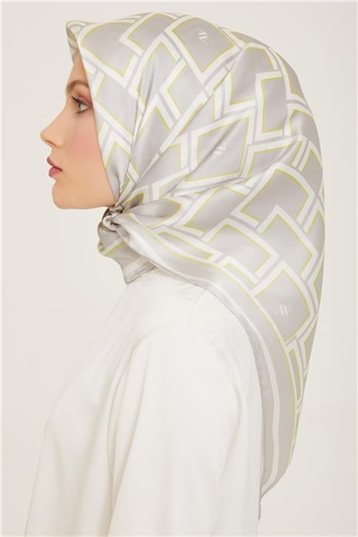 Armine Monogram Desenli Twill İpek Eşarp 24Ya9132 85 55