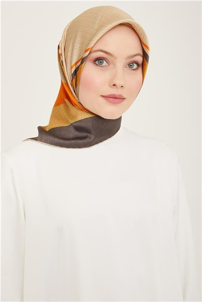 Armine Monogram Desenli Twill İpek Eşarp 24Ya9111 85 83