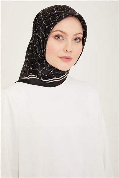 Armine Monogram Desenli Sura İpek Eşarp 24Ya9166 34 03