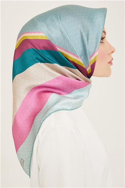 Armine Monogram Desenli Twill İpek Eşarp 24Ya9111 85 33