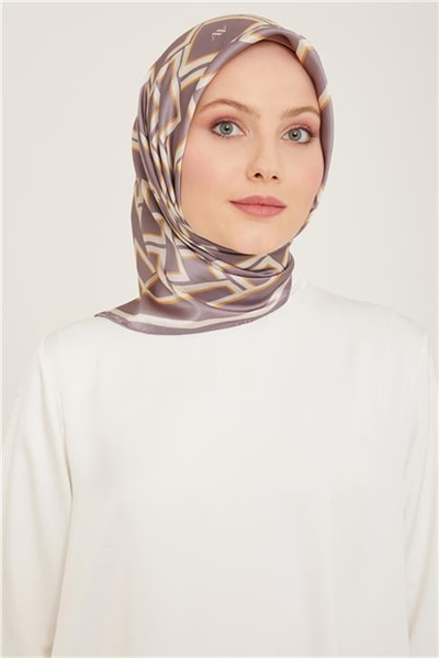 Armine Monogram Desenli Twill İpek Eşarp 24Ya9132 85 04
