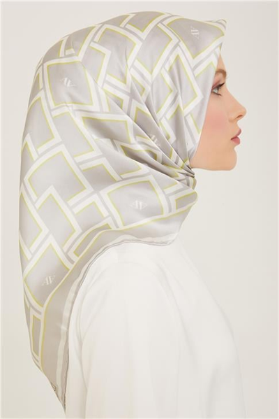 Armine Monogram Desenli Twill İpek Eşarp 24Ya9132 85 55