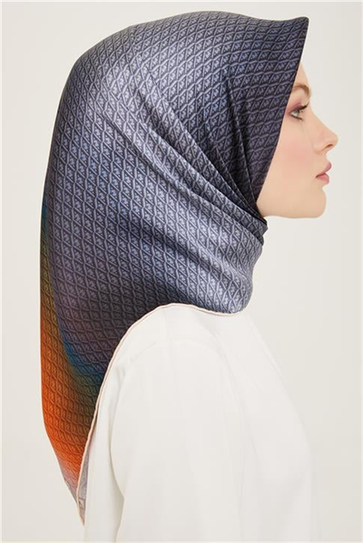 Armine Monogram Desenli Twill İpek Eşarp 24Ya9104 52 22