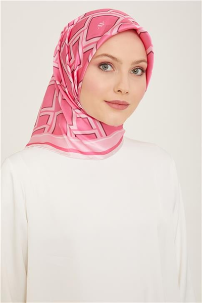 Armine Monogram Desenli Twill İpek Eşarp 24Ya9132 85 36