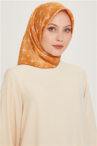 Armine Monogram Desenli Twill Saf İpek Eşarp 9207D 32