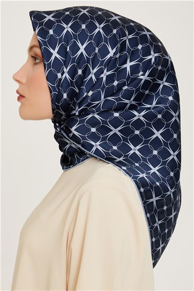 Armine Monogram Desenli Twill Saf İpek Eşarp 9207D 33