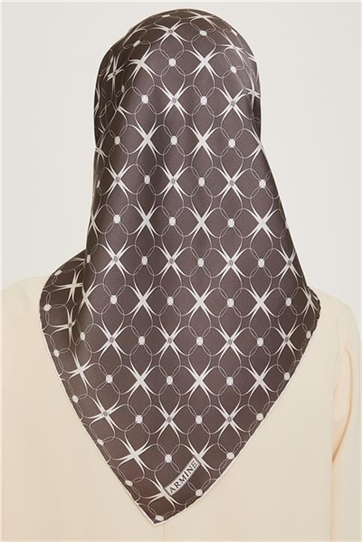 Armine Monogram Desenli Twill Saf İpek Eşarp 9207D 85