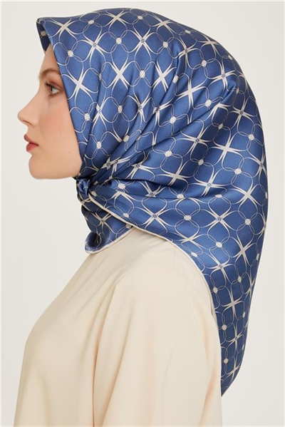 Armine Monogram Desenli Twill Saf İpek Eşarp 9207D 80