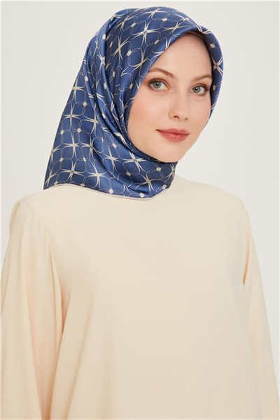 Armine Monogram Desenli Twill Saf İpek Eşarp 9207D 80