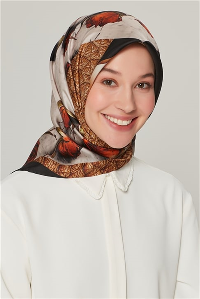 Armine Nostalji Twill İpek Eşarp 18Ya4533 09
