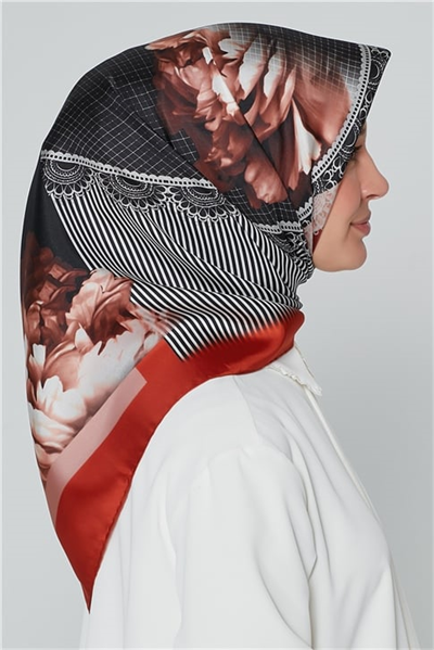 Armine Nostalji Twill İpek Eşarp 18Ya7284 02