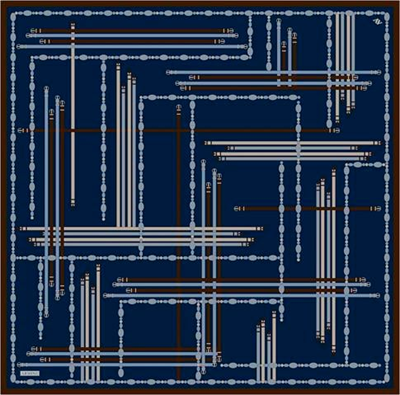 Armine Obje Desenli Saf İpek Twill Eşarp 9407D 83