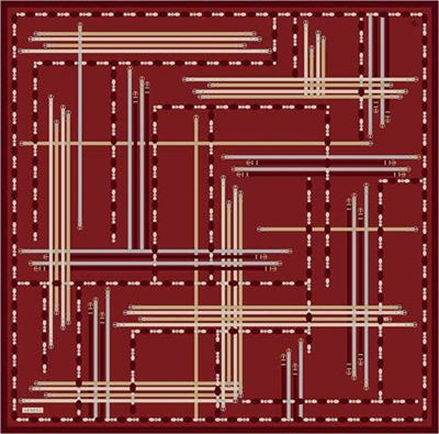 Armine Obje Desenli Saf İpek Twill Eşarp 9407D 36