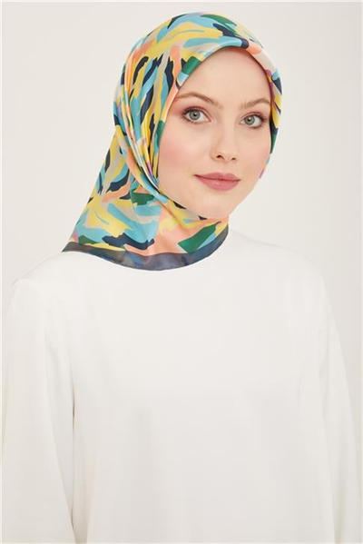 Armine Obje Desenli Sura İpek Eşarp 24Ya9141 81 84