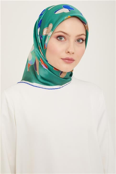 Armine Obje Desenli Twill İpek Eşarp 24Ya9146 33 84