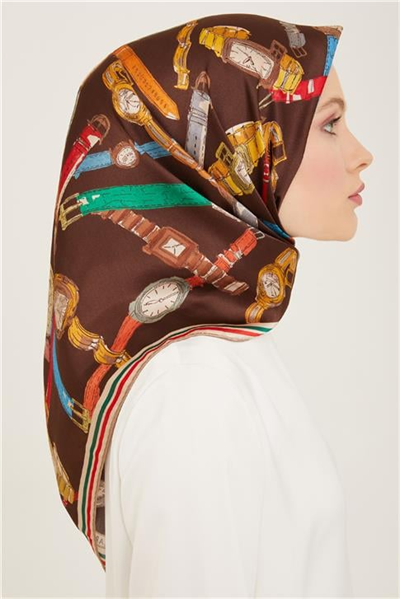 Armine Obje Desenli Twill İpek Eşarp 24Ya9141 80 85