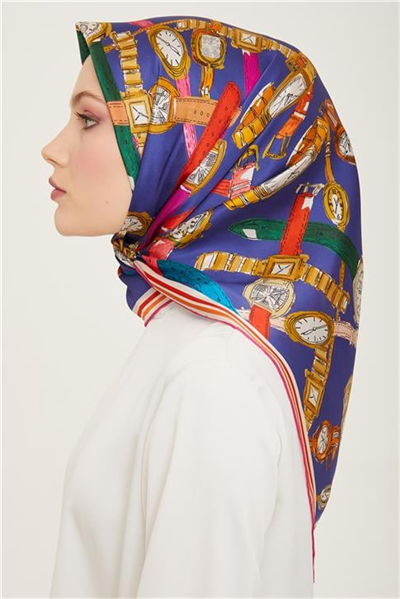 Armine Obje Desenli Twill İpek Eşarp 24Ya9141 80 05