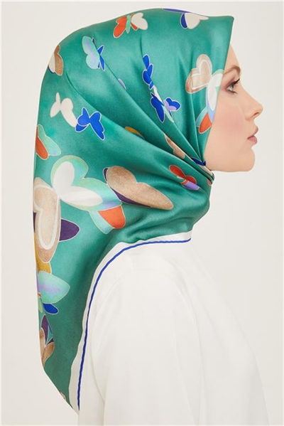 Armine Obje Desenli Twill İpek Eşarp 24Ya9146 33 84
