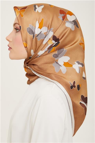 Armine Obje Desenli Twill İpek Eşarp 24Ya9146 33 83