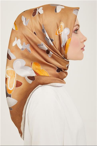 Armine Obje Desenli Twill İpek Eşarp 24Ya9146 33 83