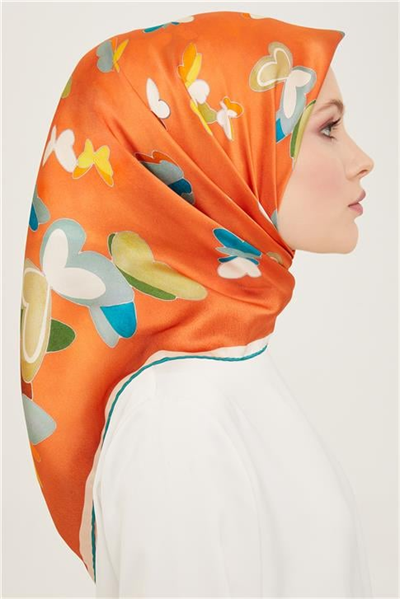 Armine Obje Desenli Twill İpek Eşarp 24Ya9146 33 02