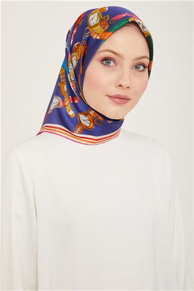 Armine Obje Desenli Twill İpek Eşarp 24Ya9141 80 05