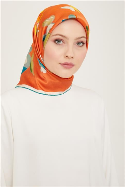 Armine Obje Desenli Twill İpek Eşarp 24Ya9146 33 02