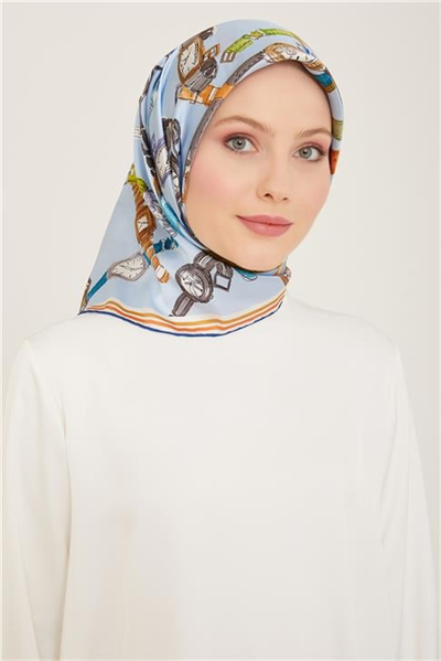 Armine Obje Desenli Twill İpek Eşarp 24Ya9141 80 81