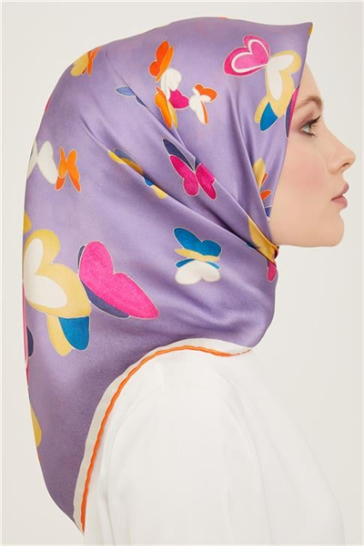 Armine Obje Desenli Twill İpek Eşarp 24Ya9146 33 31