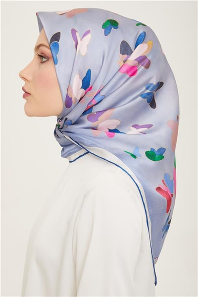 Armine Obje Desenli Twill İpek Eşarp 24Ya9146 33 34