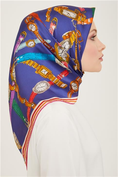 Armine Obje Desenli Twill İpek Eşarp 24Ya9141 80 05