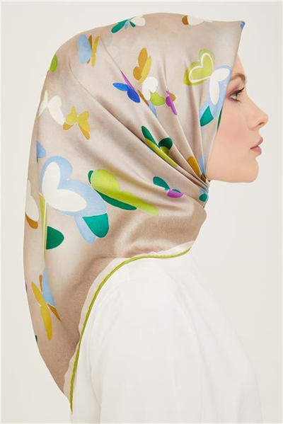 Armine Obje Desenli Twill İpek Eşarp 24Ya9146 33 05