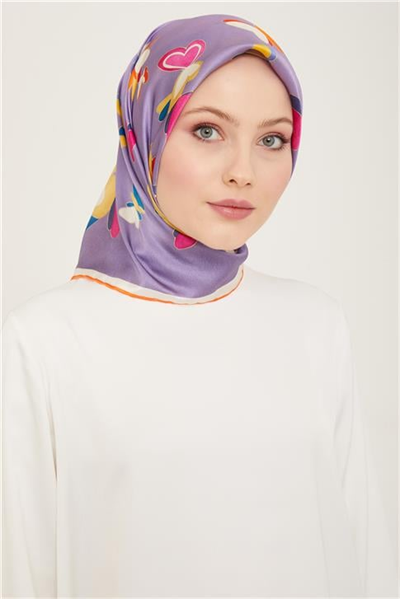 Armine Obje Desenli Twill İpek Eşarp 24Ya9146 33 31