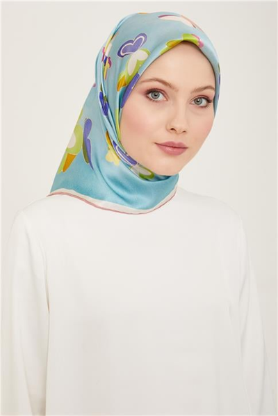 Armine Obje Desenli Twill İpek Eşarp 24Ya9146 33 32