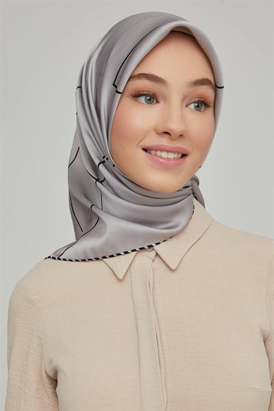 Armine Özel Nostalji Serisi Twill İpek Eşarp Modelleri 8655D-07