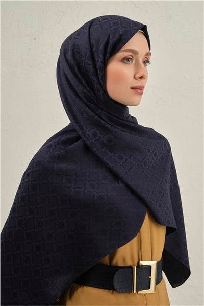Armine Pamuk  Floş Monogram Zincir Şal 1 02