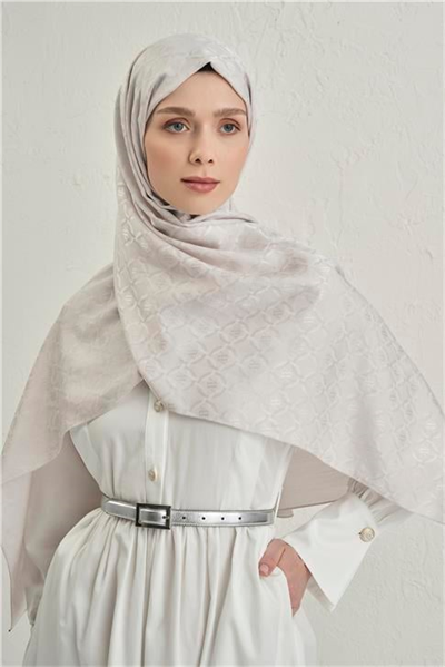 Armine Pamuk  Floş Monogram Zincir Şal 1 17
