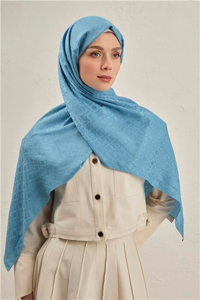 Armine Pamuk  Floş Monogram Zincir Şal 1 25