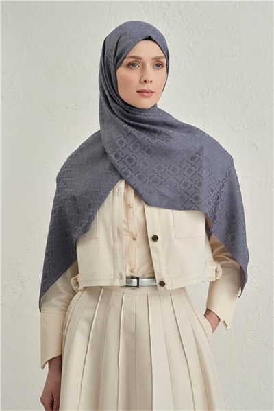 Armine Pamuk  Floş Monogram Zincir Şal 1 18