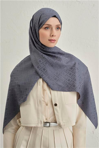 Armine Pamuk  Floş Monogram Zincir Şal 1 18