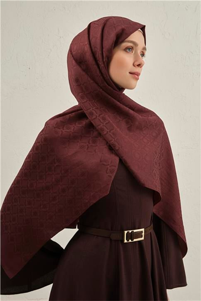 Armine Pamuk  Floş Monogram Zincir Şal 1 32