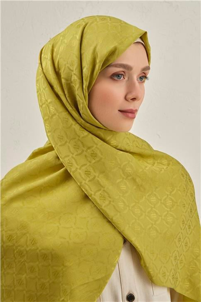 Armine Pamuk  Floş Monogram Zincir Şal 1 54
