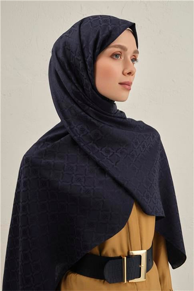 Armine Pamuk  Floş Monogram Zincir Şal 1 02