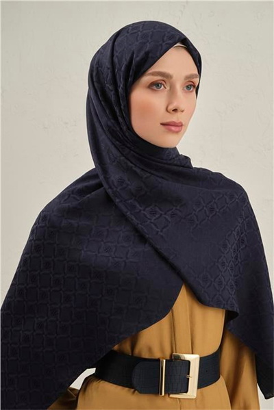 Armine Pamuk  Floş Monogram Zincir Şal 1 02