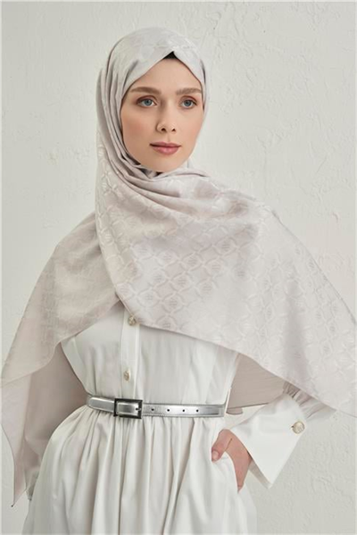 Armine Pamuk  Floş Monogram Zincir Şal 1 17